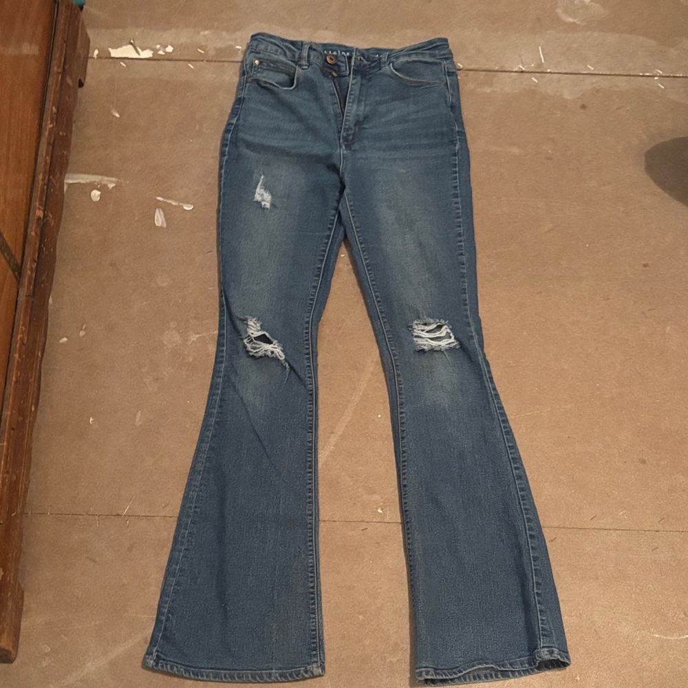 Articles Of Society Distressed Flare Jeans - Blue